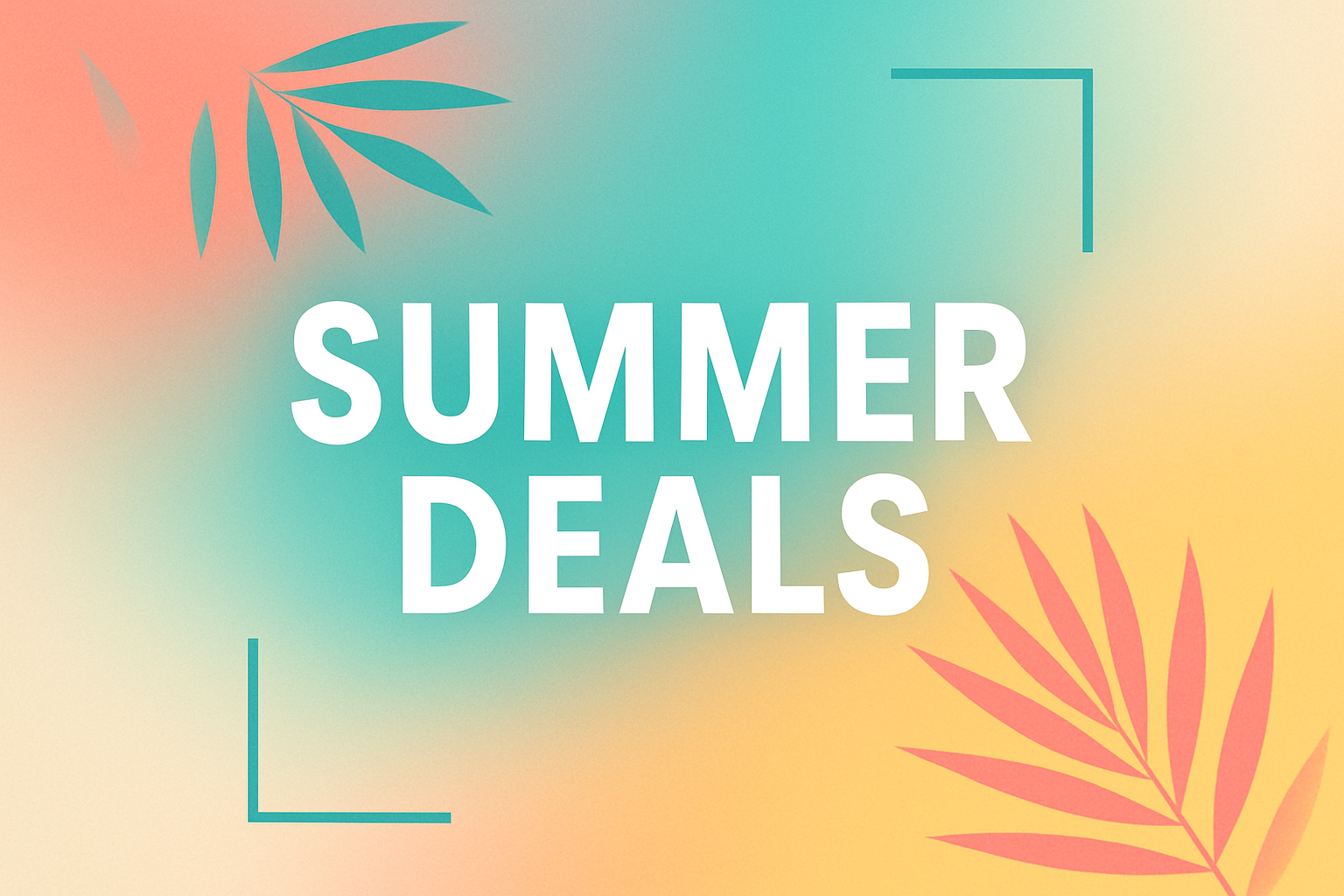 Tittle; summer deals, nice design, squared